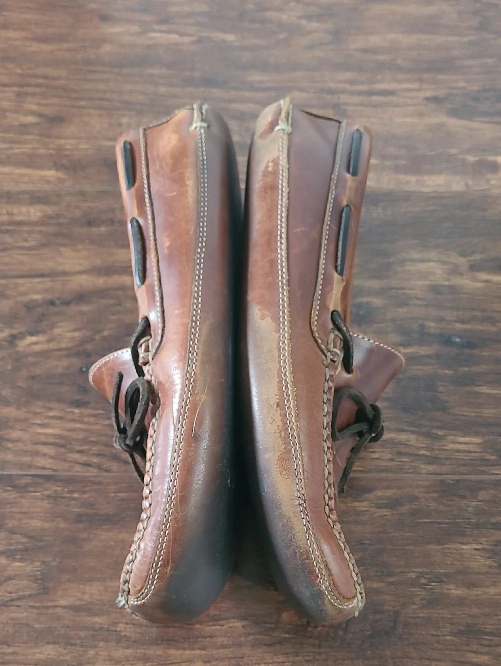 L L Bean Double Sole Men's Classic Leather Driving Moccasins - Brown Size 11
